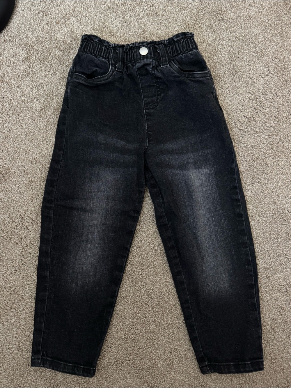 Tucker + Tate Girls Distressed Black Pull-On Denim Jeans